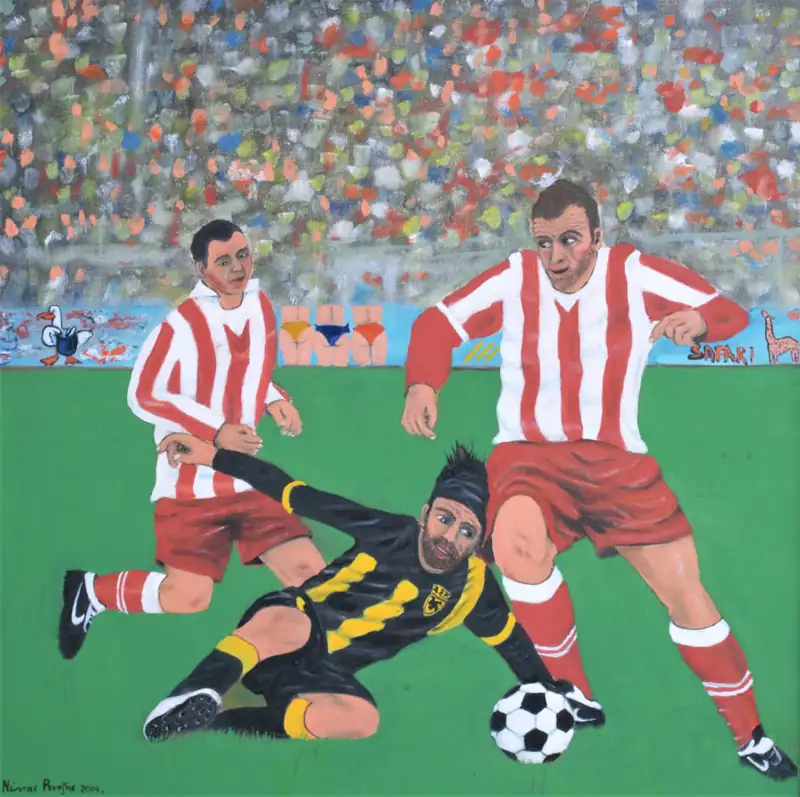 Φάση αγώνα μεταξύ Ολυμπιακού και ΑΕΚ