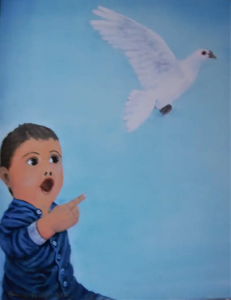 Ευχάριστο ξάφνιασμα με το πέταγμα ενός περιστεριού